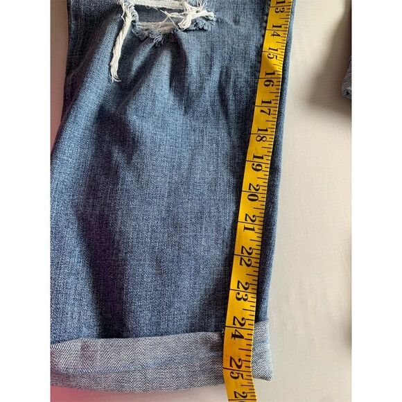 Express Women's Size 12 High-Rise Distressed Girlfriend Jeans Blue - Picture 9 of 12